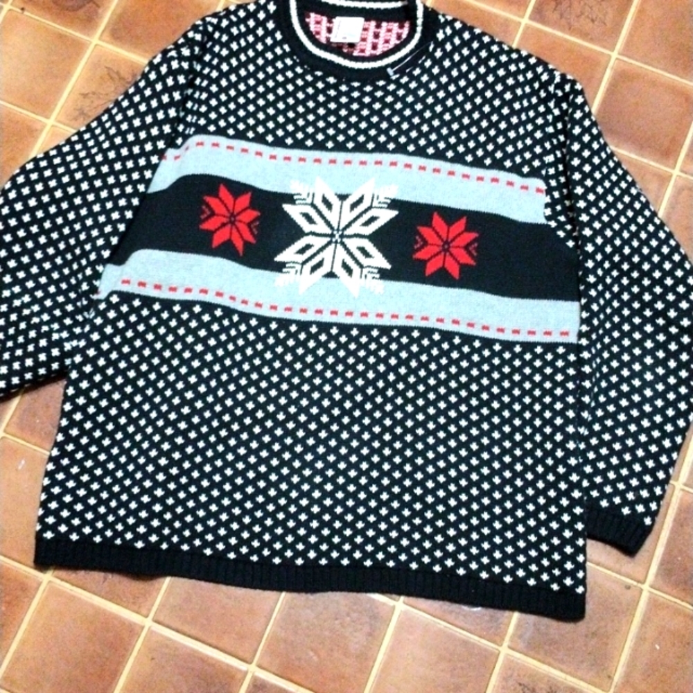 Hanna Andersson mens heavyweight snowflake sweater